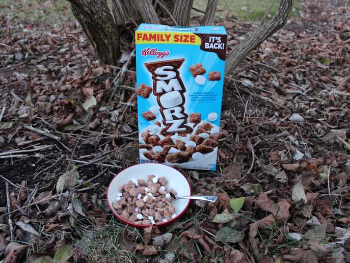 Kellogg’s Smorz cereal outside