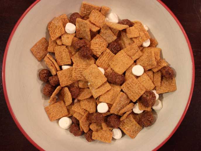 Post Honey Maid S’mores cereal in bowl