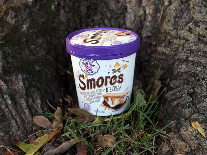 Purple Cow S’mores ice cream